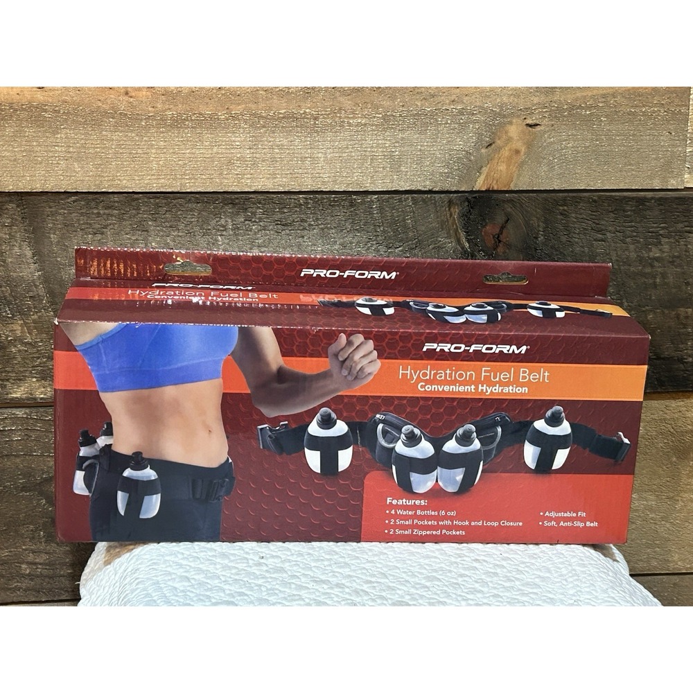 Pro form Hydration Running Belt Runners Hikers Black With Box